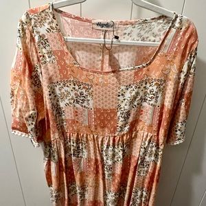 Orange paisley top